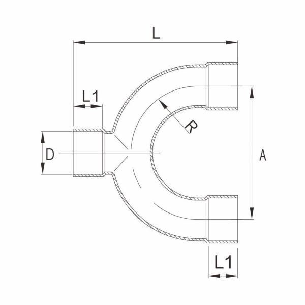 Copper Y Shape Connector Polish Tee 3 Way Pipe Connector For Refrigeration