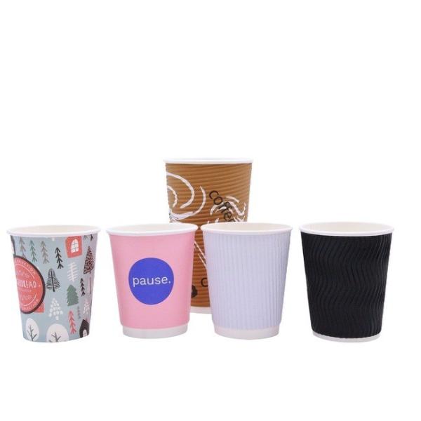 16oz Paper Coffee Cup Hot Cold Beverage Drinking Cup For Juice
