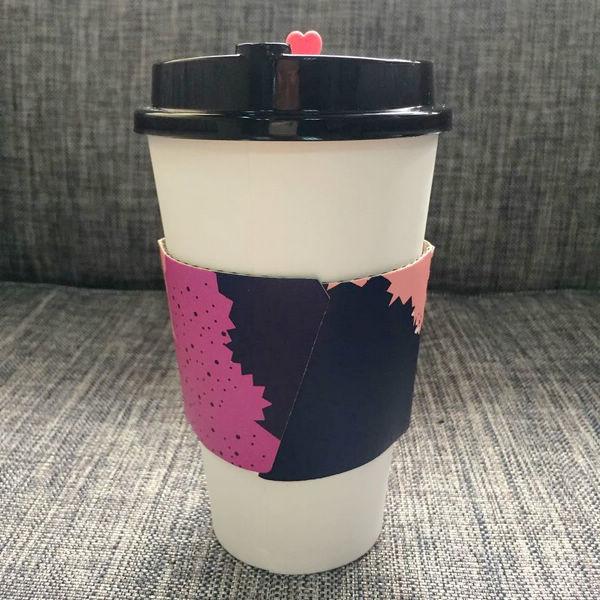 Hot Drink Paper Cup Sleeve Jacket For Coffee Customized Size Odm Oem Cmyk Full Color