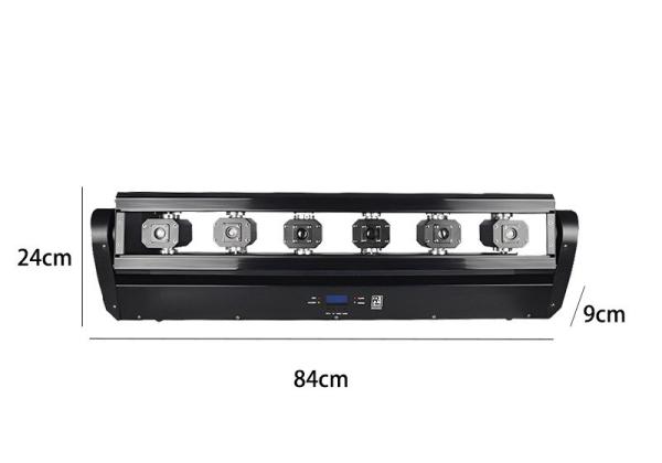 6 Eyes Moving Head LED Stage Lighting Bar Swing Rotating RGB