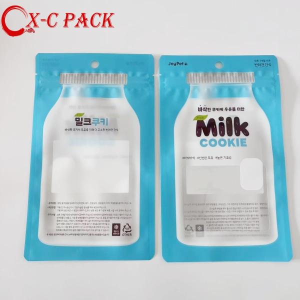 Sac d'emballage pour aliments pour animaux de compagnie en feuille d'aluminium résistante à l'humidité, scellé sur trois côtés, réutilisable, avec fermeture éclair, impression numérique, sac pour friandises pour chiens