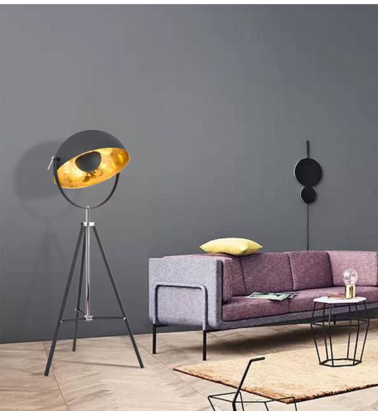 Vintage Loft Retro Black Iron Floor Lamp for Foyer Bed Room Workshop Tripod vintage floor lamp（WH-VFL-05）