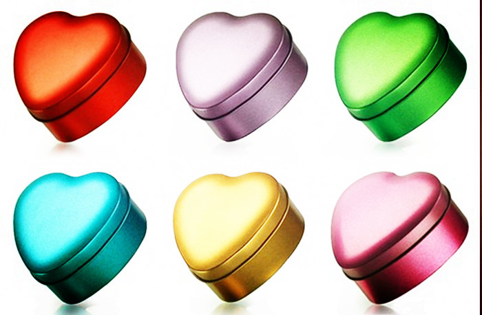 Sweet Heart Gift Tin Box With Diamond For Chocolate/Candy/Tea