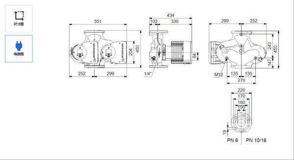 Grundfos MAGNA3 D 100-120 F Pompes à circulation pour le chauffage commercial Air conditionné commercial