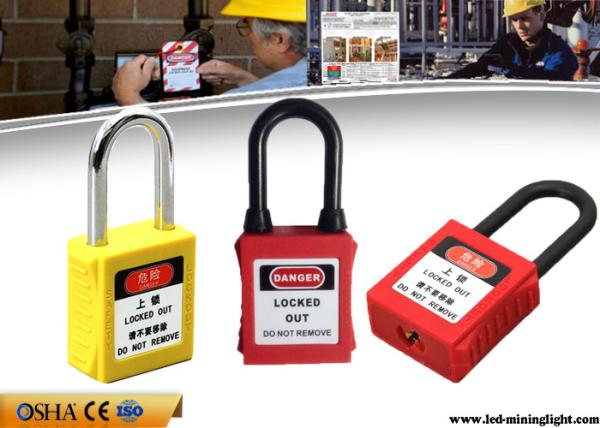 Nylon Shackle ABS Lock Body Safety Lockout Padlocks with Customized Language
