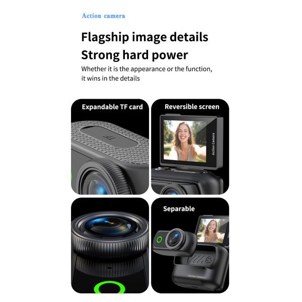 LK018 action camera 1080P high definition 2.0inch display 800mah battery