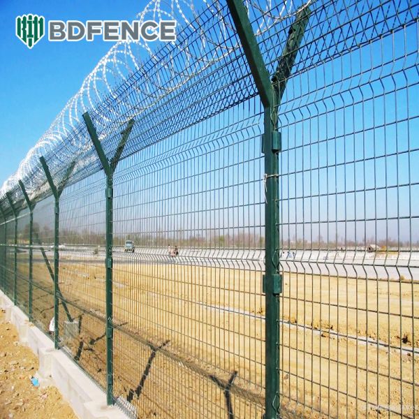 Affordable Perimeter Security Electric Energizer Metal Palisade Anti Climb Airport Fence Barbed Wire