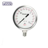 304/316 All Stainless Steel No Oil Pressure Gauge bottom Connection