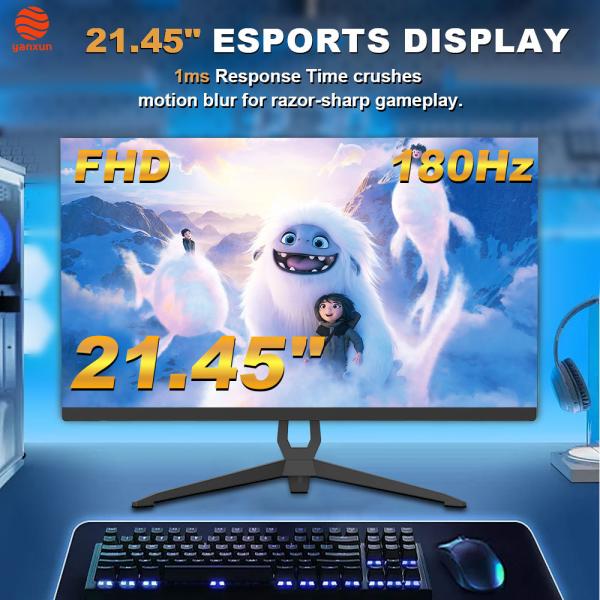 Monitor Gaming de 21.45 pulgadas 2560x1440P, panel IPS, 180Hz, iluminación RGB, 99% SRGB, color negro