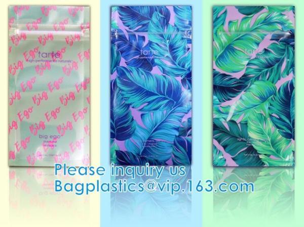 Smell Proof Mylar Zip Lock Stand Up Pouches Aluminum Foil Metallic Gold Logo Custom Printed Herbal Dried Bags