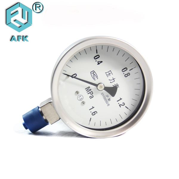 Diameter 63mm Stainless Steel Oil Filled Gas Pressure Test Gauge