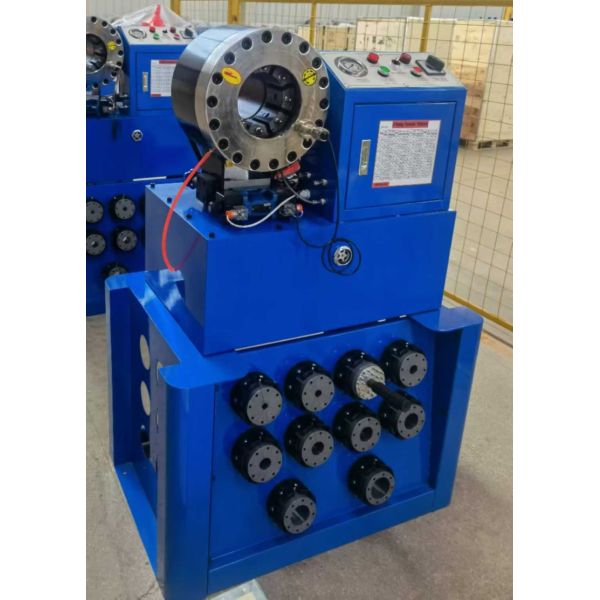 6-51mm Hydraulic Hose Crimping Machine with PLC Control System and 10 Interchangeable Dies for Versatile Crimping