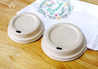 White / Nature Color Disposable Lids 100 Percent Biodegradable Bagasse Pulp