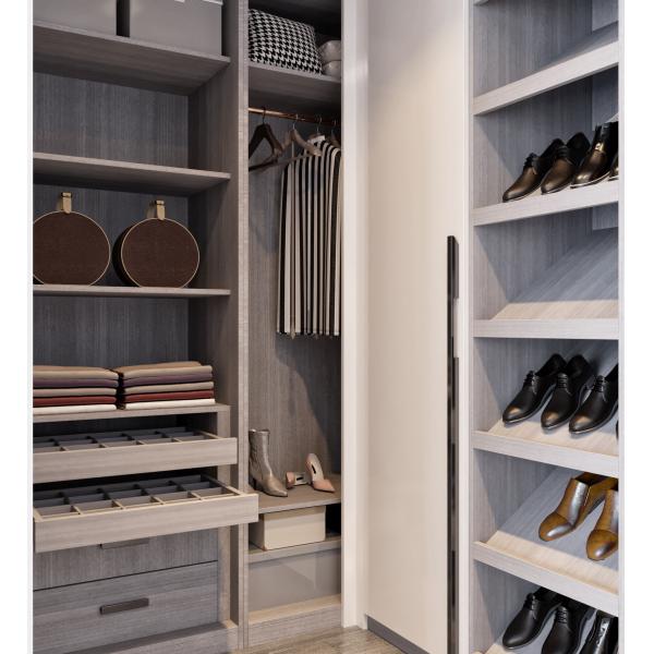 На заказ Сдвижная дверь Шкаф Деревянный грецкий орех Для спальни