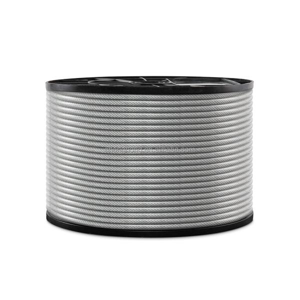 Tolerancia ± 1% de PVC revestido de acero cable de alambre 1/8
