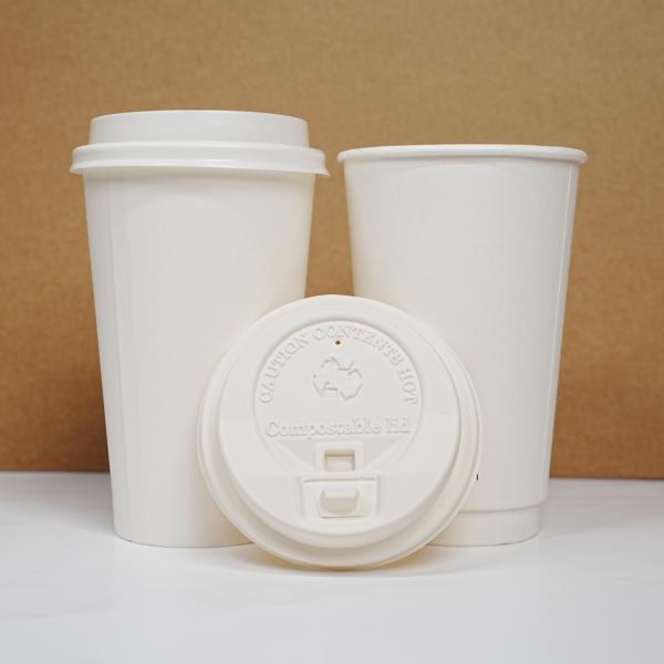 Gobelet à café jetable écologique avec logo imprimé personnalisé, à emporter, en papier double couche