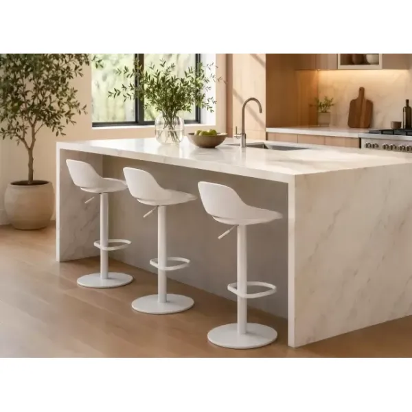 Commercial Grey Modern Swivel Counter Stools 430 * 430mm For Coffee Shops