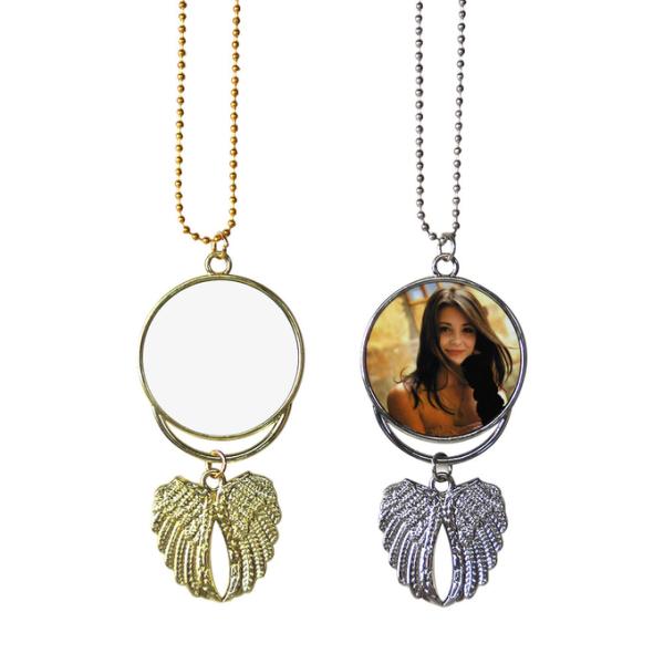 Car Hanging Decor Blank Sublimation Angel Wings Car Ornaments For Car Decorations