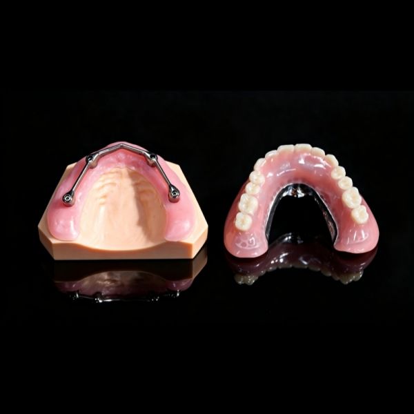 All On X Implant Titanium Bar With Removable Denture