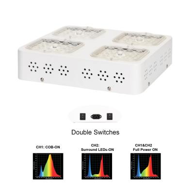 UV And IR Greenhouse LED Grow Lights 120W COB LED Type Whtie Shell Color