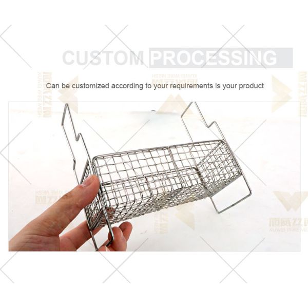 Recyclable Material Wire Mesh Basket With Handle Design