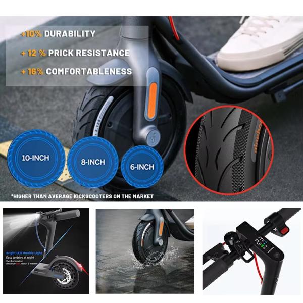 Off-Road Wide Tire 350W Folding Electric Scooter with Powerful Lithium Battery and 30km Range per Charge