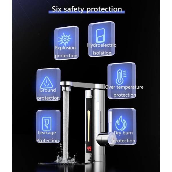 Faucet воды LVD нагрева электрическим током немедленного горячего водопроводного крана кухни 3000w многофункциональный