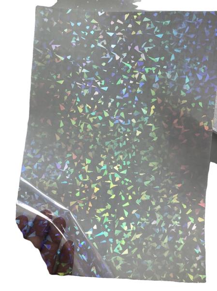 Transparent Self Adhesive Holographic Sticker Film Waterproof For Iridescent Lamination