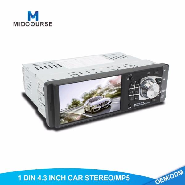 4.3 Inch Screen1 Din Car Stereo With SD USB MP3 MP5 FM Reversing Camera