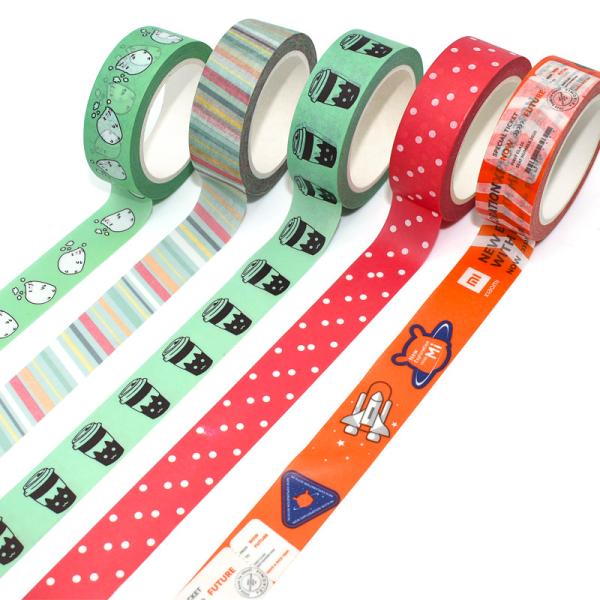 Kawaii Japanese Washi Paper Acrylic Adhesive Tape Washi Paper Masking Tape Christmas Washi Tape