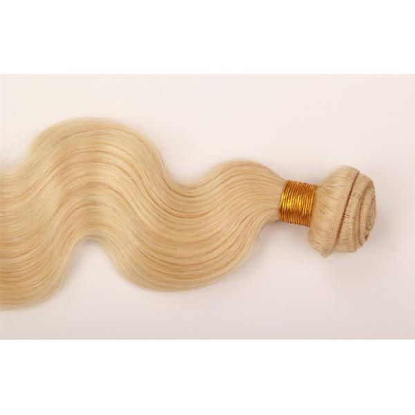 Double Weft No Shed Can Be Permed Aligned Cuticles Body Wave brazilian remy hair blonde