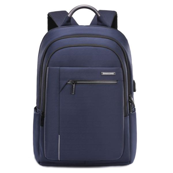 Causal Business Laptop Backpack USB Charging Oxford Waterproof Travel Bag