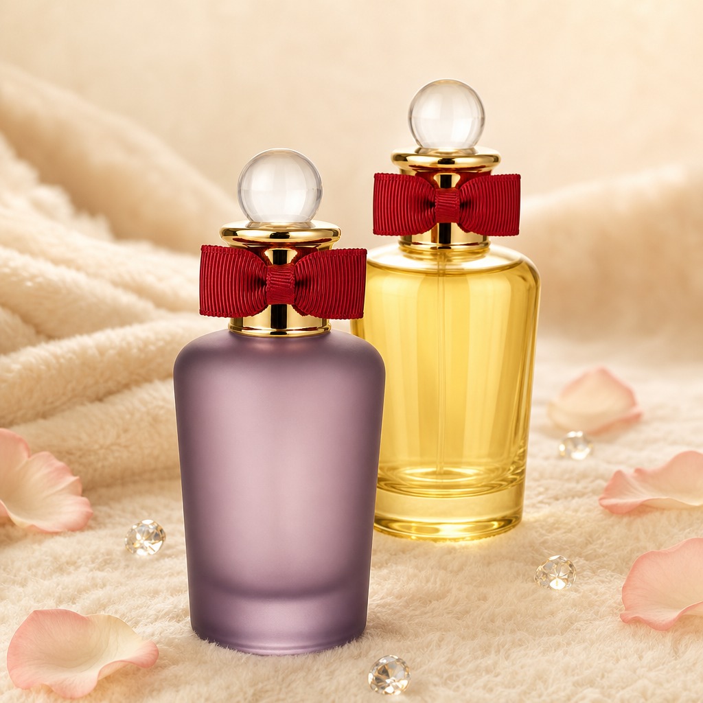 100ml Perfume Bottles Cylinder Glass Empty Spray Crimp Neck Round Cap