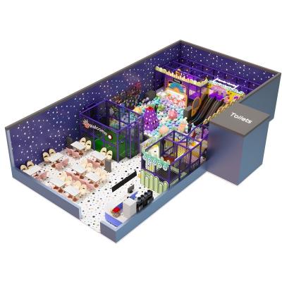 Purple Themed Indoor Playground Fun Filled Commercial Play Equipment For Children