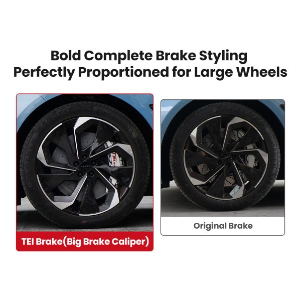 TEI SR8 8 Piston Split Forged Caliper  Carbon Ceramic Disc Big Brake Kit for Ford Explorer ST 2020 2021 2022