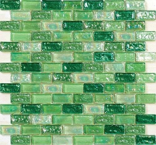 Spring greening water waving glass mosaic tile for fountain