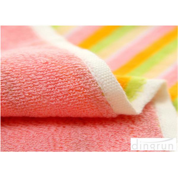 Customize Stripe Face Wash Towel Fashionable For Gym / Swimming