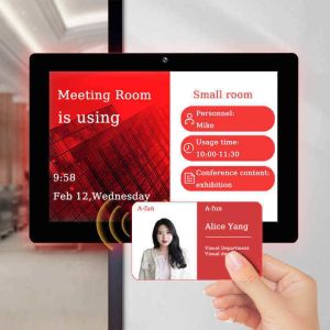 14Inch RK3568 Meeting Room Booking System Android Tablet with Surrounding LED Light for Conference Rooms