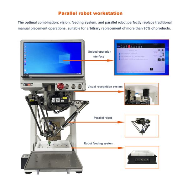 High Speed Delta Robot with AI Vision for 3000-4500 pcs/h Pick-and-Place and 0.05mm Precision in 3C Electronics