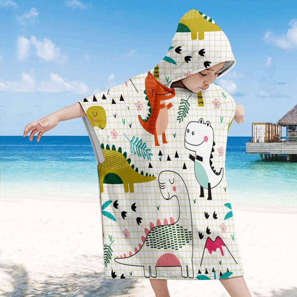 Animal Print Pattern Microfiber Beach Towel for Kids Sunscreen Protection and Comfort