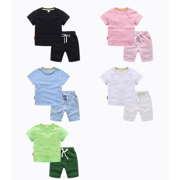 Custom Logo Summer Children's Clothing Kids Cotton Sportswear