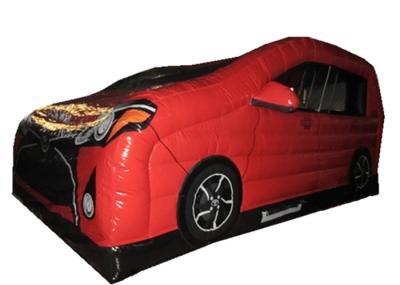 Pequeno segurança inflável de carro vermelho em pvc pintura digital novo salto de carro inflável para crianças menores de 7 anos para jardim de infância