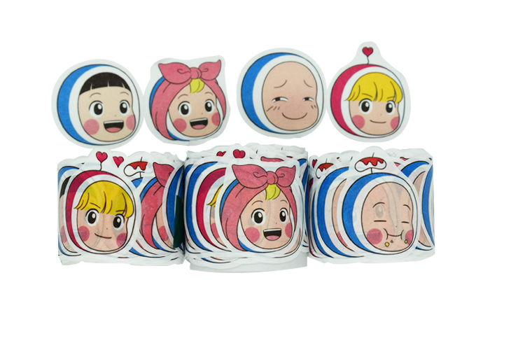 Портрет мультфильма DEC главный свернул стикеры Washi