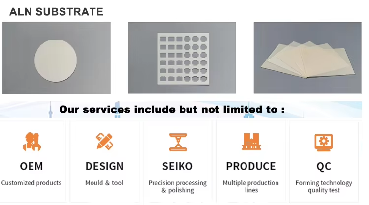 Industrial Machined Hot Pressed Aln Parts Aluminum Nitride Ceramic Structural Components