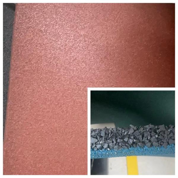 Outdoor Elastic Rubber Mats with Grooves for Gym and Playground Flooring