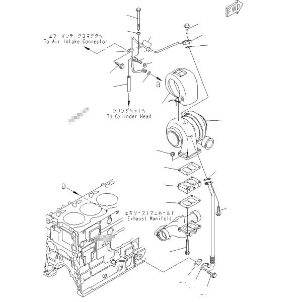 Turbocompressor do motor diesel das peças sobresselentes 6156-81-8170 da máquina escavadora de PC400-7 PC450-7