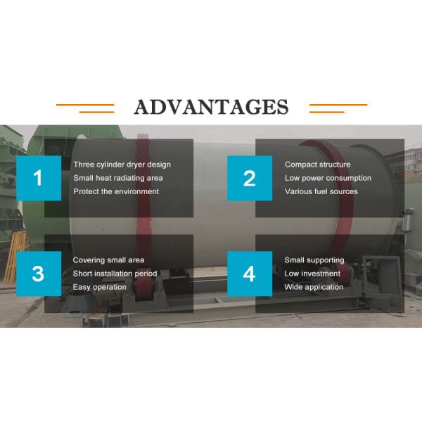 Ahorro energético río mar arena de silicio equipo de tambor de tres cilindros máquina secadora de arena planta de secado de arena