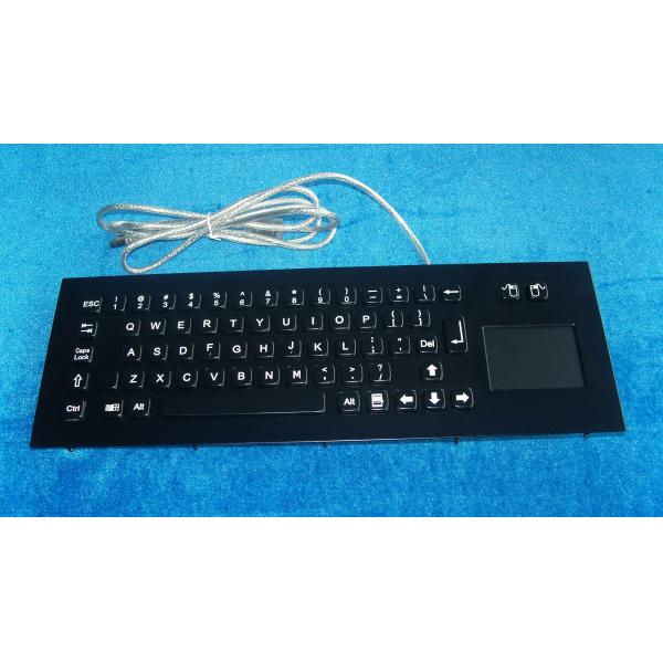 Ultra thin IP65 Dynamic Industrial Black Metal Keyboard Durable Vandal resistant