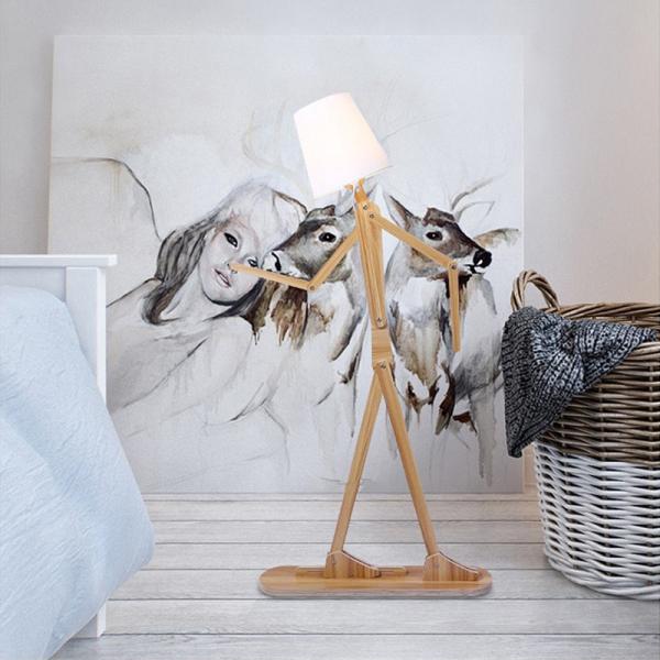 Nordic Wood Fabric Stand Light For Living Room Bedroom Study Art Deco Living room floor lamp(WH-WFL-07)