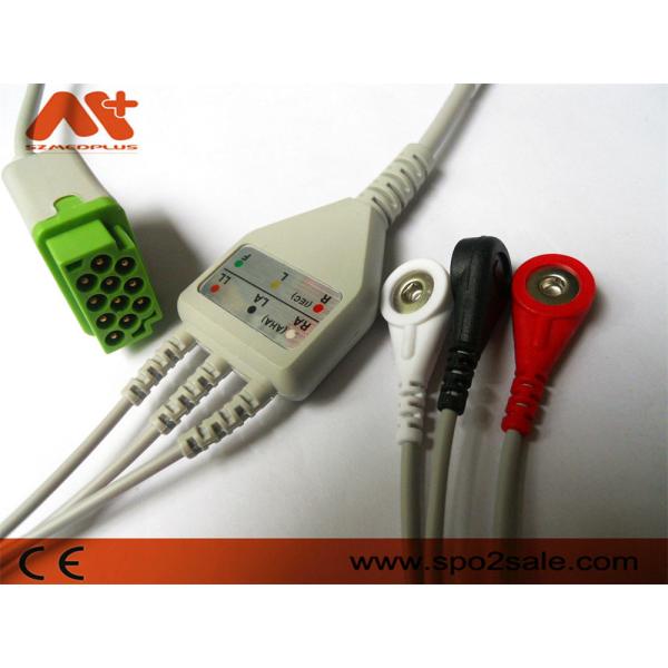 Здравоохранение GE > кнопка 3 руководств Marquette совместимая Непосредственн-соединяют кабель ECG - 2001292-001